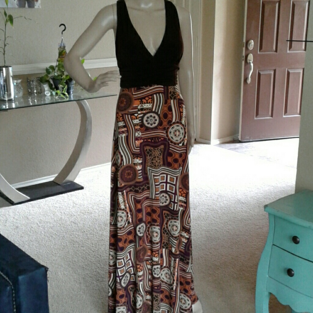 Tribal Print Maxi Dress